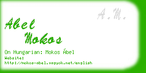 abel mokos business card