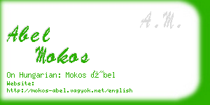 abel mokos business card